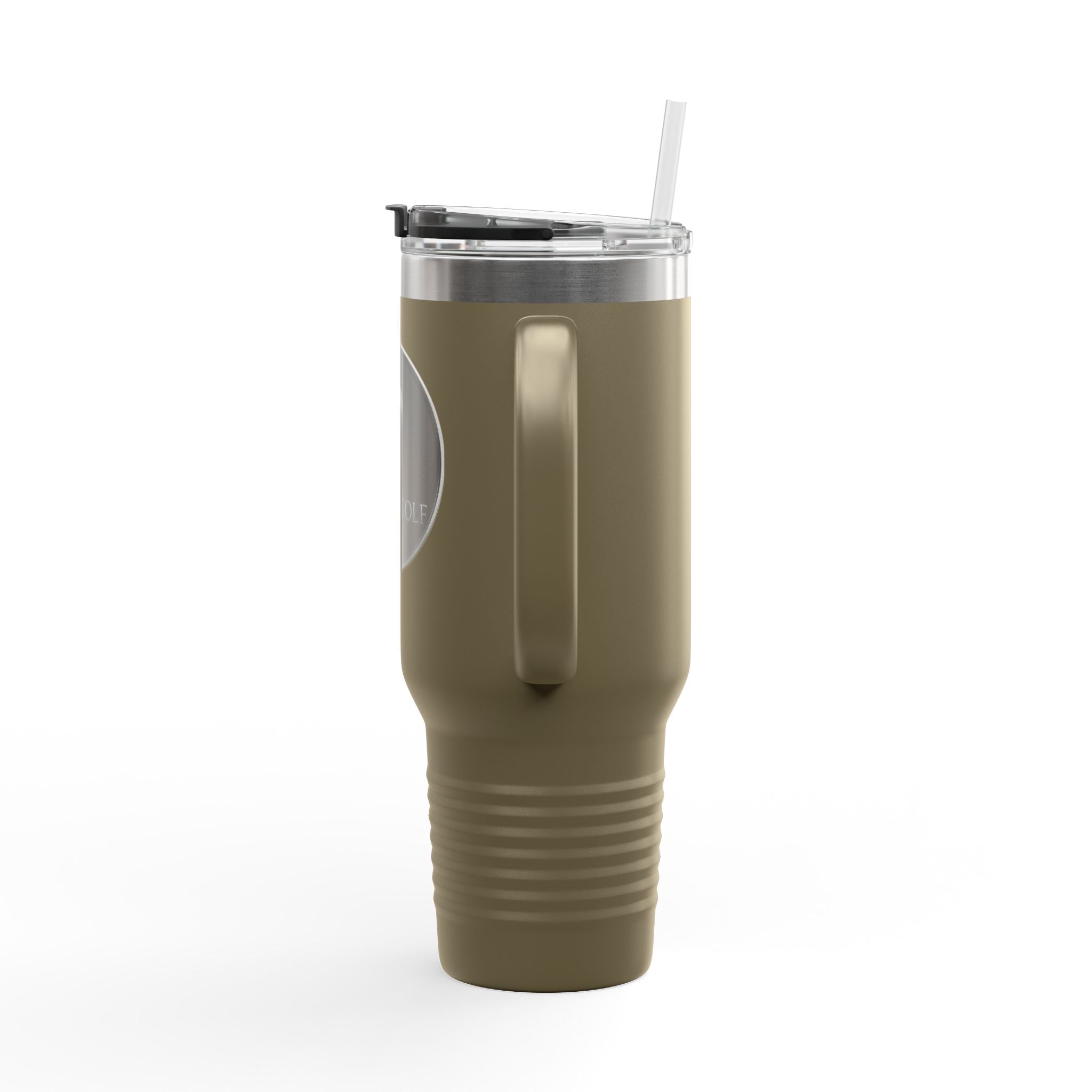 40oz Insulated Travel Mug — FOREX.GOLF Logo Stainless Tumbler with Straw & Handle
