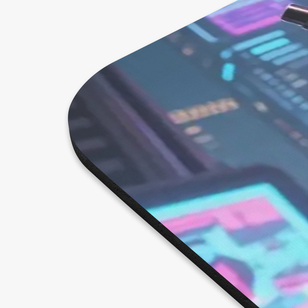Cyberpunk Frog Mouse Pad — Neon Sci‑Fi Gaming Desk Mat