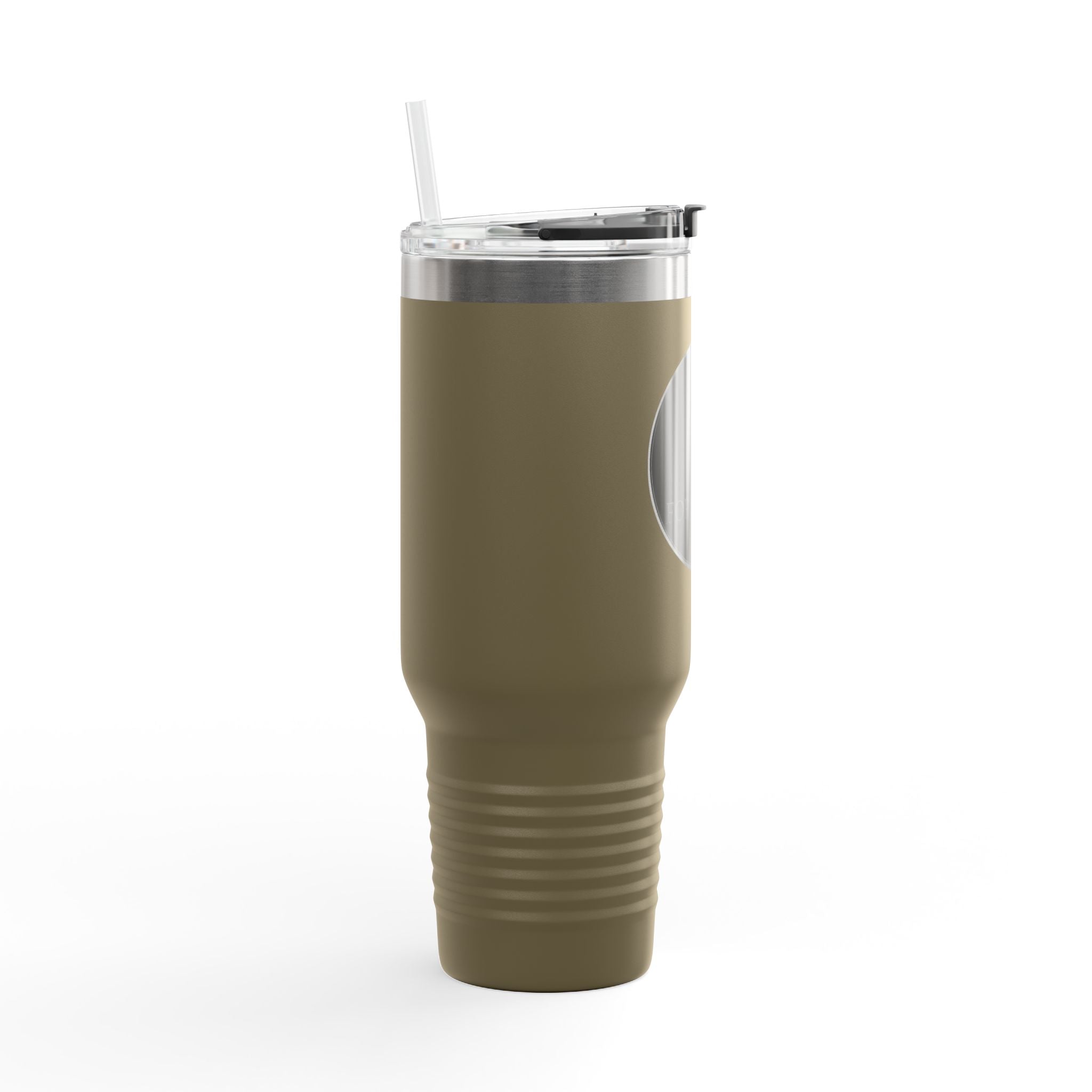 40oz Insulated Travel Mug — FOREX.GOLF Logo Stainless Tumbler with Straw & Handle