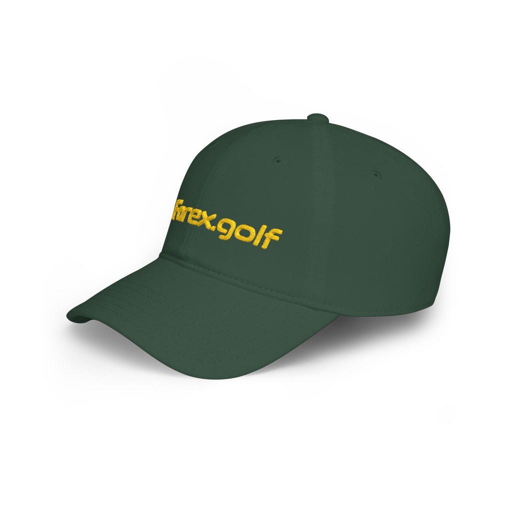 Forex.golf Embroidered Low-Profile Baseball Cap — Golf & Trading Logo Hat
