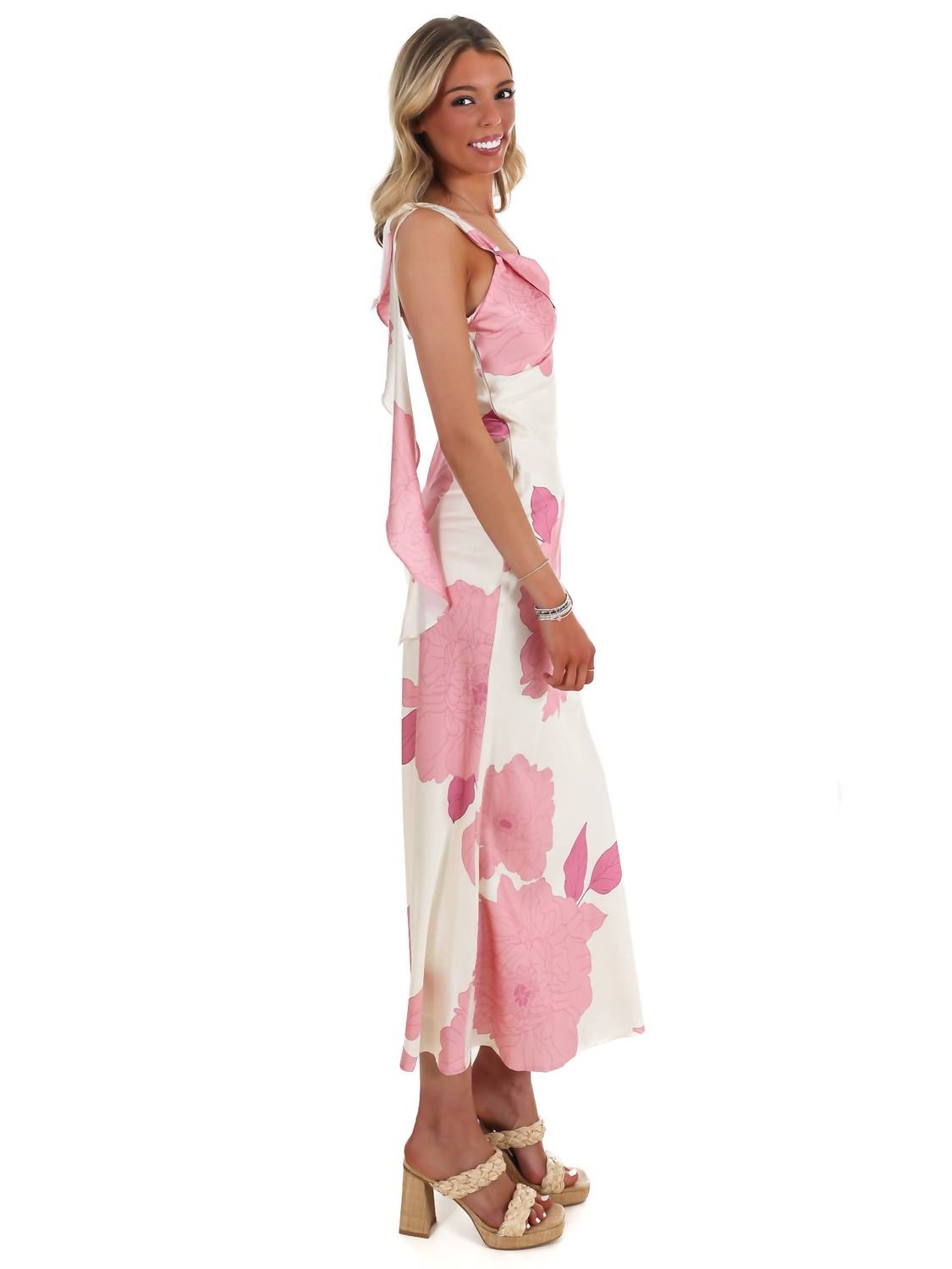 One Shoulder Floral Maxi Dress