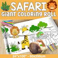 GIANT Coloring Paper Activity Roll for Kids, 24"x100", Safari