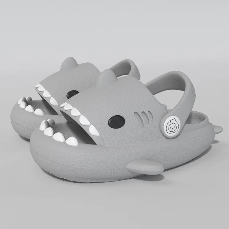 Pallene Lovely Kids Shark Slippers Fashion Baby Cartoon Slippers Girls Boys Home Non-slip Sandals Children Outdoor Beach Slides
