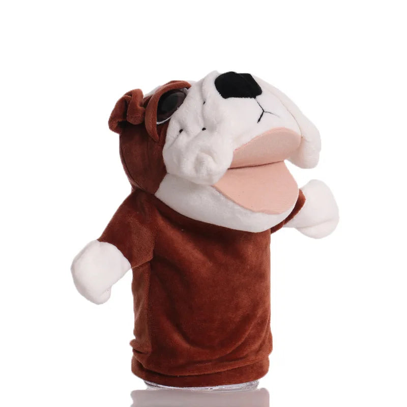 Stuffed Plush Animal Hand Puppet Finger Muppet Doll Toy Story Telling Educational Figure Decompressing Lion Monkey Gift for Kids