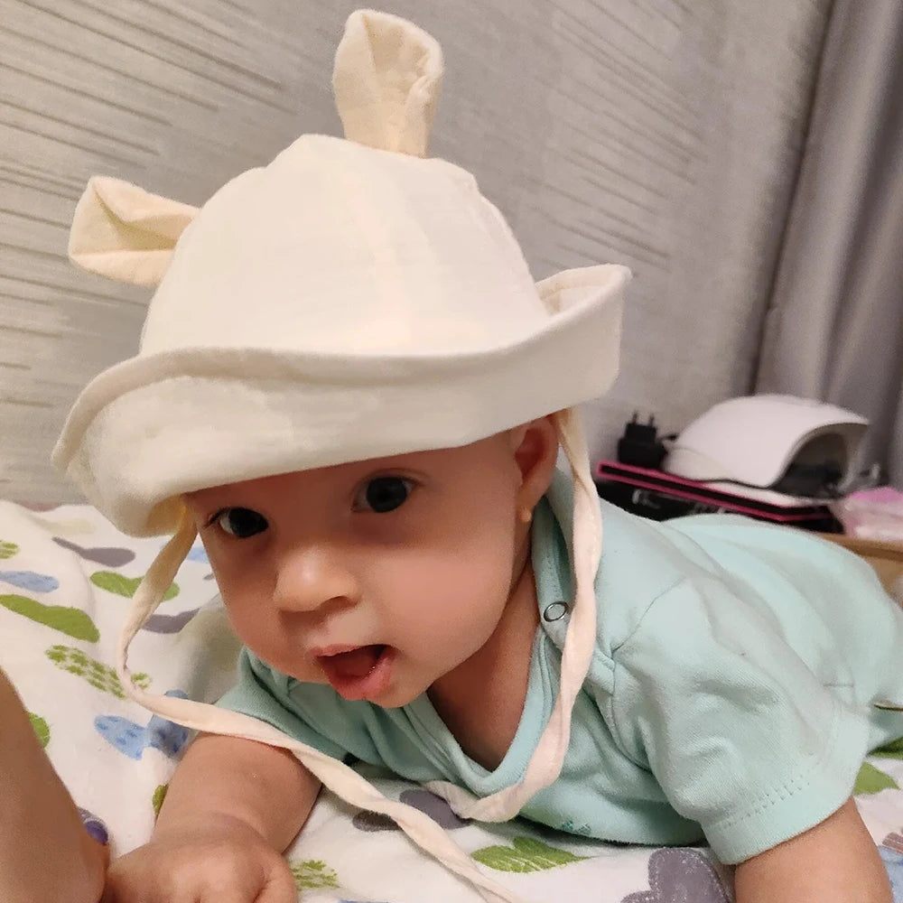 Muslin Cotton Baby Hat Summer Infant Cap Panama for Kids Soft Baby Sun Hats Girls Boys Bucket Hat Accessories Children 3-12M