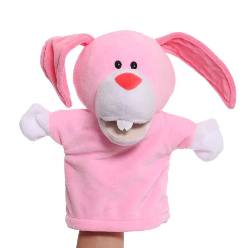 Stuffed Plush Animal Hand Puppet Finger Muppet Doll Toy Story Telling Educational Figure Decompressing Lion Monkey Gift for Kids