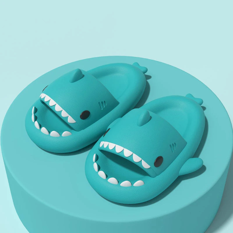 Pallene Lovely Kids Shark Slippers Fashion Baby Cartoon Slippers Girls Boys Home Non-slip Sandals Children Outdoor Beach Slides