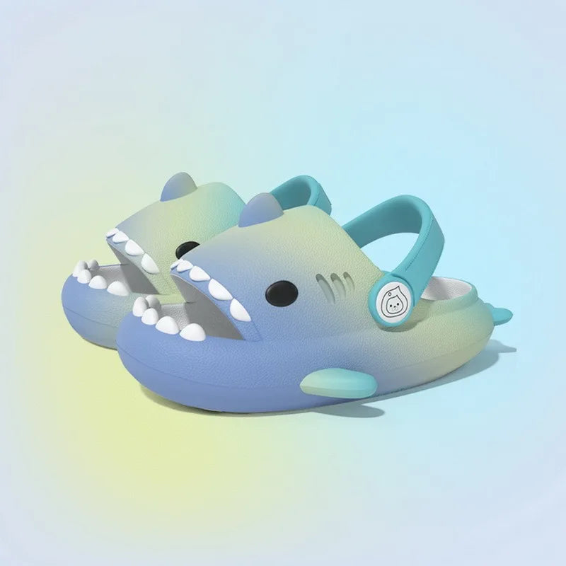 Pallene Lovely Kids Shark Slippers Fashion Baby Cartoon Slippers Girls Boys Home Non-slip Sandals Children Outdoor Beach Slides