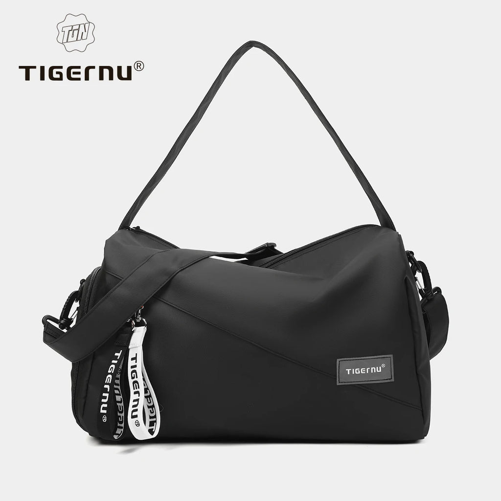 Tigernu Girl Sports Gym Bag FemaleTravel Duffel HandBags Fitness Bag With Shoes Compartment for Women Light Weight Shot Trip Bag
