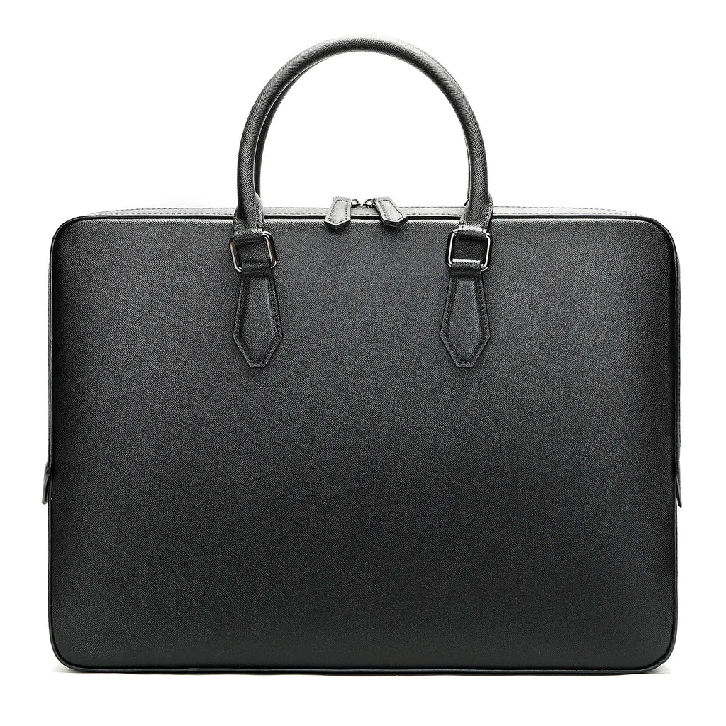 Genuine Leather Briefcase for Men, Large Capacity Laptop Bag with Business Style, Simple and Elegant, Cowhide Material