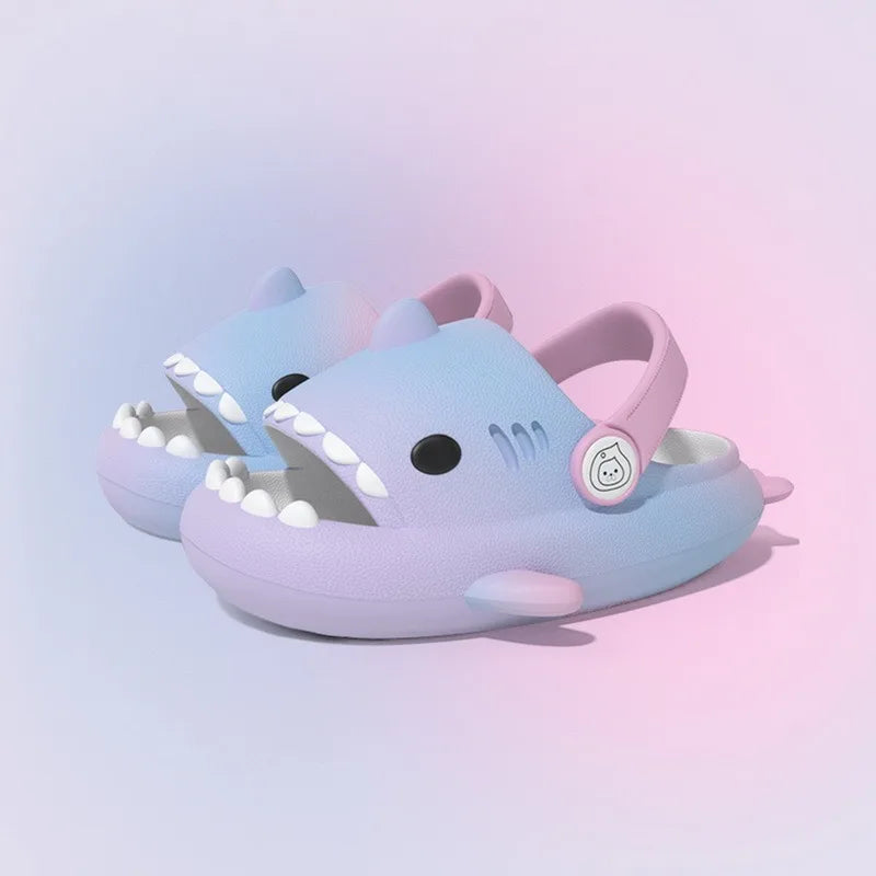 Pallene Lovely Kids Shark Slippers Fashion Baby Cartoon Slippers Girls Boys Home Non-slip Sandals Children Outdoor Beach Slides