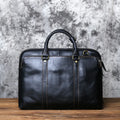 NZPJ Vintage Handmade Leather Men's Handbag Top Layer Cowhide Large-capacity Business Computer Bag Men's Shoulder Diagonal Bag