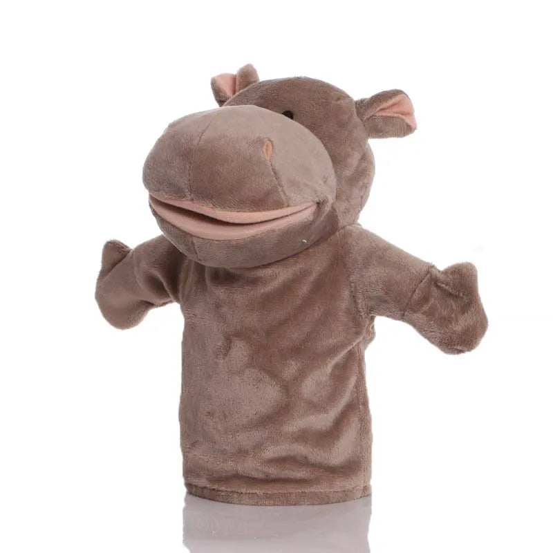 Stuffed Plush Animal Hand Puppet Finger Muppet Doll Toy Story Telling Educational Figure Decompressing Lion Monkey Gift for Kids