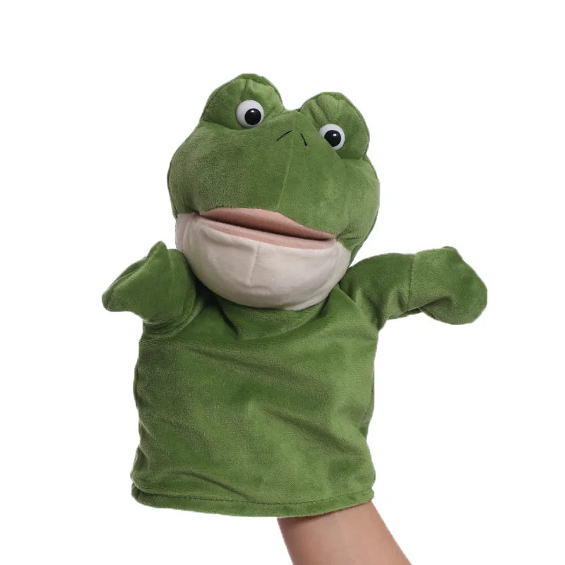 Stuffed Plush Animal Hand Puppet Finger Muppet Doll Toy Story Telling Educational Figure Decompressing Lion Monkey Gift for Kids