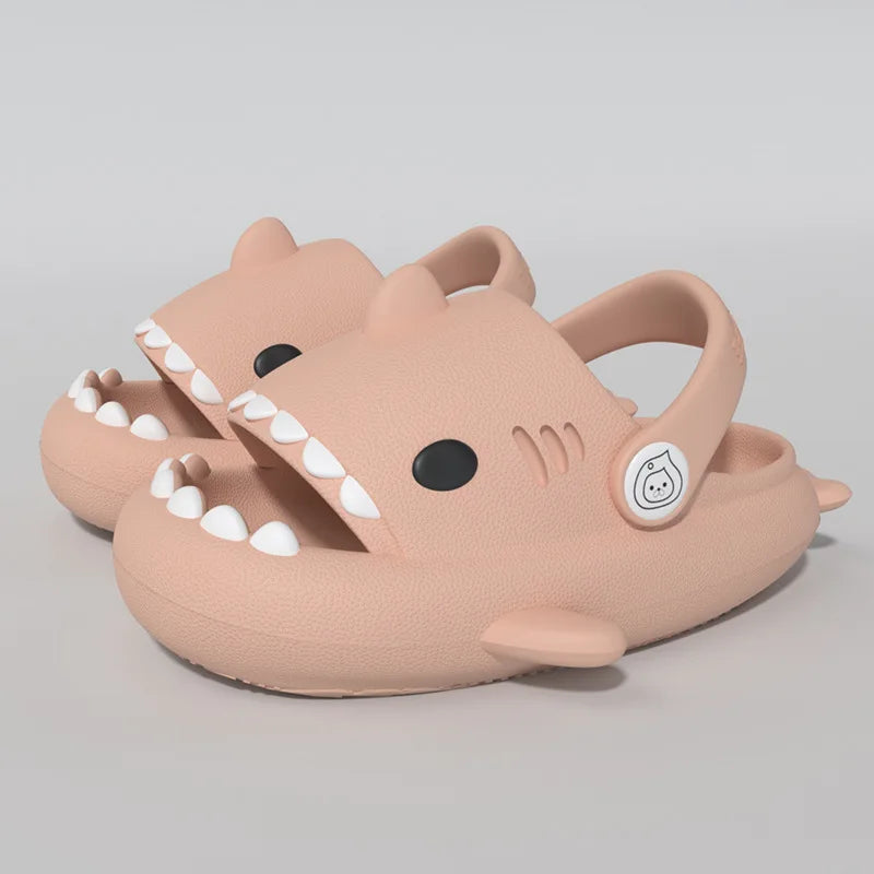 Pallene Lovely Kids Shark Slippers Fashion Baby Cartoon Slippers Girls Boys Home Non-slip Sandals Children Outdoor Beach Slides
