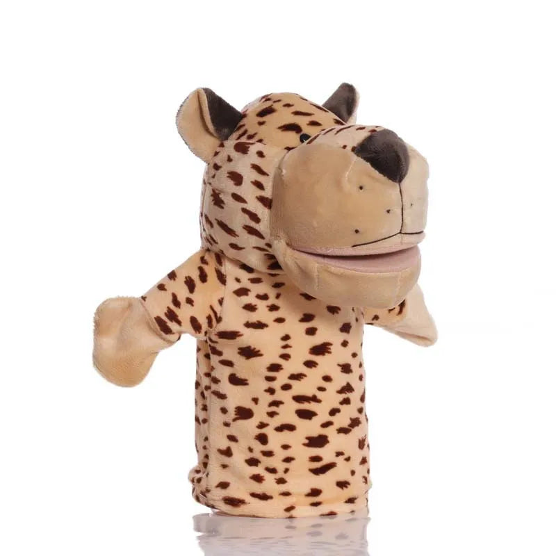 Stuffed Plush Animal Hand Puppet Finger Muppet Doll Toy Story Telling Educational Figure Decompressing Lion Monkey Gift for Kids