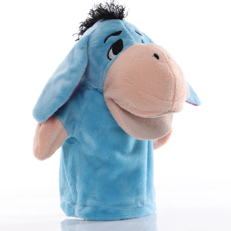 Stuffed Plush Animal Hand Puppet Finger Muppet Doll Toy Story Telling Educational Figure Decompressing Lion Monkey Gift for Kids