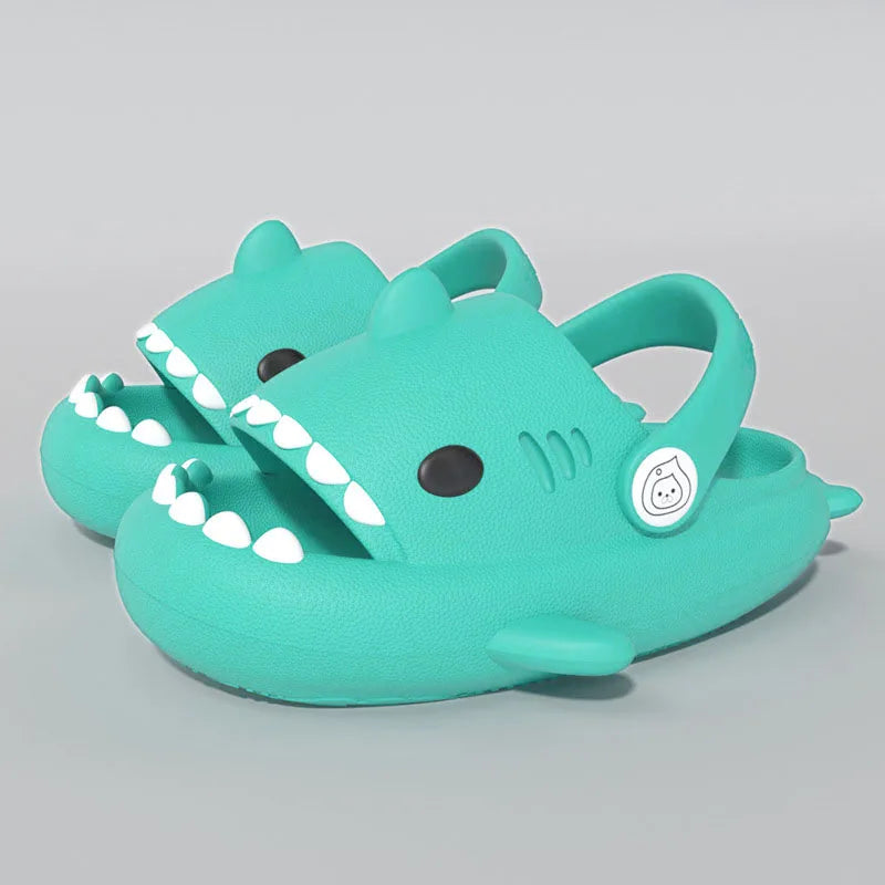 Pallene Lovely Kids Shark Slippers Fashion Baby Cartoon Slippers Girls Boys Home Non-slip Sandals Children Outdoor Beach Slides