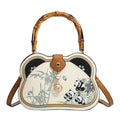 2025 Brand High End Design Chinese Style Panda Embroidery Retro Bamboo Handle Handbags Luxury Fashion Crossbody Bags Wedding Bag