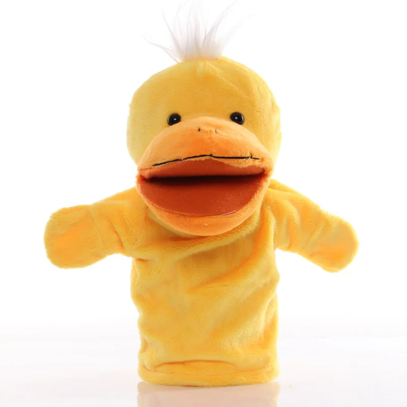 Stuffed Plush Animal Hand Puppet Finger Muppet Doll Toy Story Telling Educational Figure Decompressing Lion Monkey Gift for Kids
