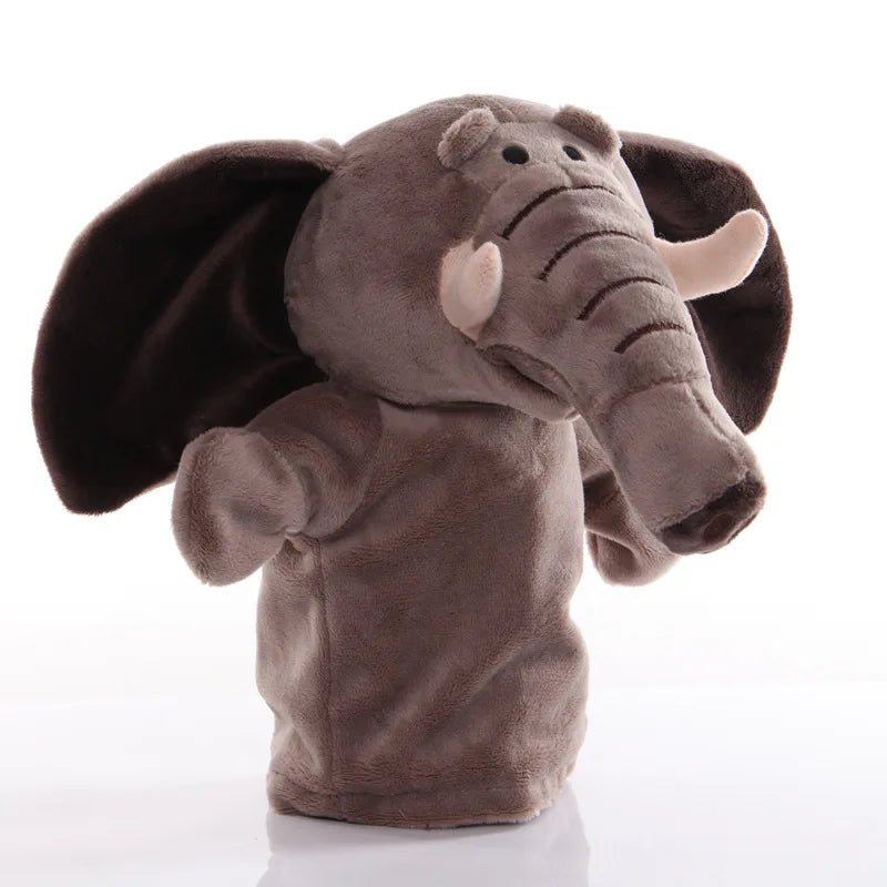 Stuffed Plush Animal Hand Puppet Finger Muppet Doll Toy Story Telling Educational Figure Decompressing Lion Monkey Gift for Kids