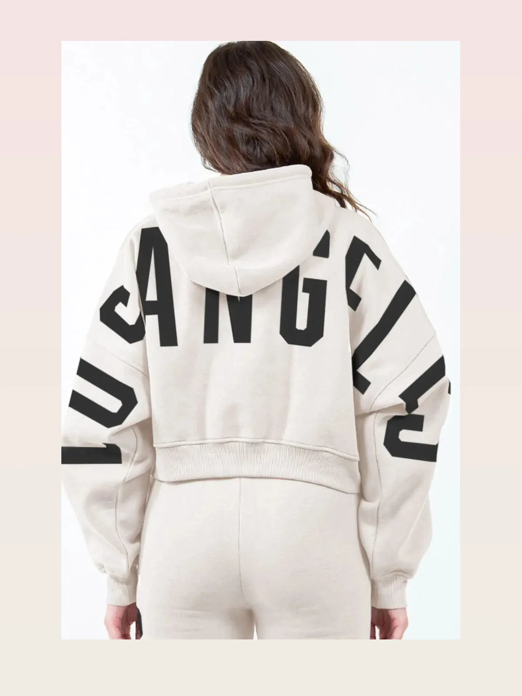 Urban Chic Letter Graphic Cropped Hoodie