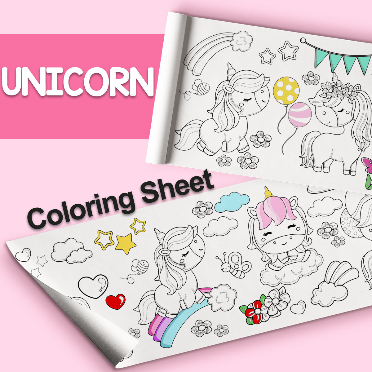 GIANT Coloring Paper Activity Roll for Kids, 24"x100", Space